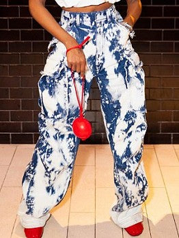 Pretti Tyed Dye Cargo Jeans